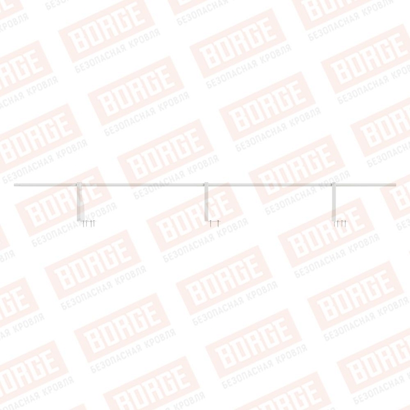 Ограждение плоских кровель Русский Рубеж Н-30, 3м, верхнее крепление, сигнально-белый (RAL 9003)