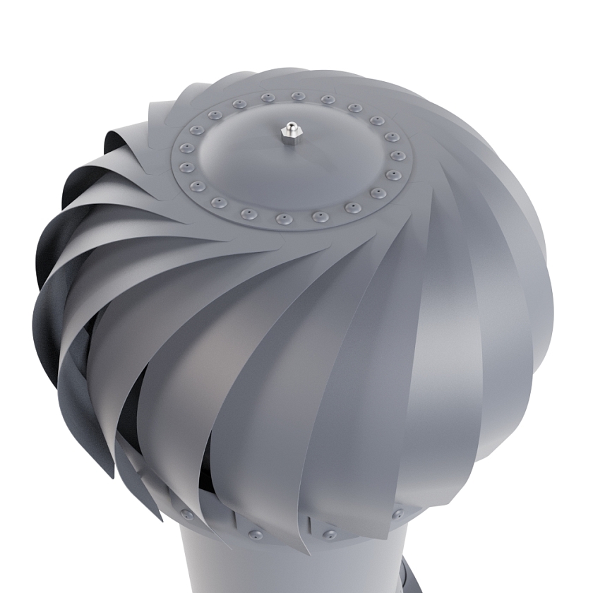 Роторная вентиляция Viotto, для МЧ Финнера, d-110мм, неутепленная, серый графит (RAL 7024)