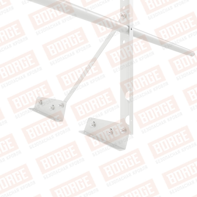 Ограждение декоративное NewLine H-60см, 3м, для фальцевой кровли, сигнально-белый (RAL 9003)