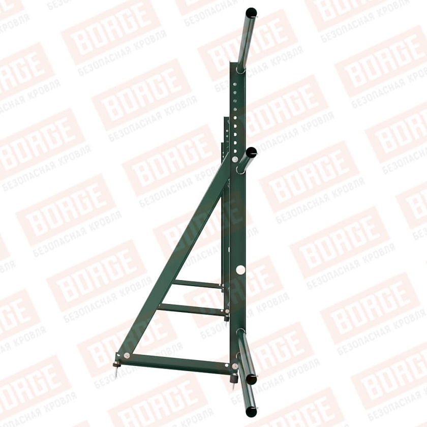 Ограждение кровельное Русский Рубеж H-90см, 3м, зеленый мох (RAL 6005), с двумя доп. трубами