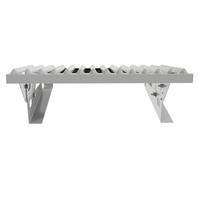 Ступень кровельная BORGE, для композитной кровли, бело-алюминиевый (RAL 9006)