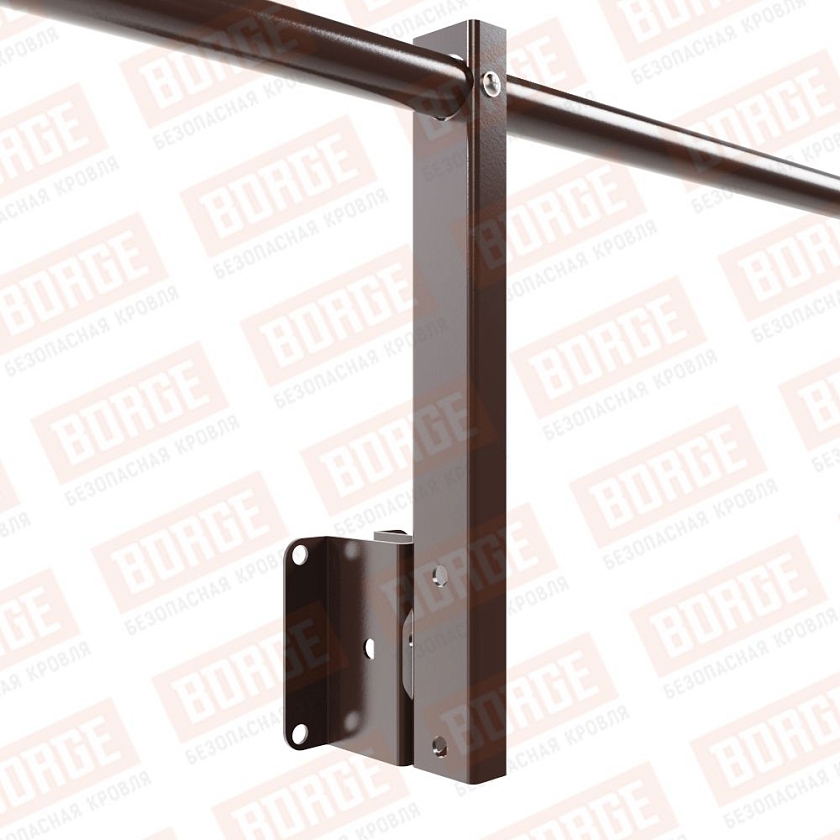 Ограждение парапетное NewLine H-30см, 3м, коричневый шоколад (RAL 8017)