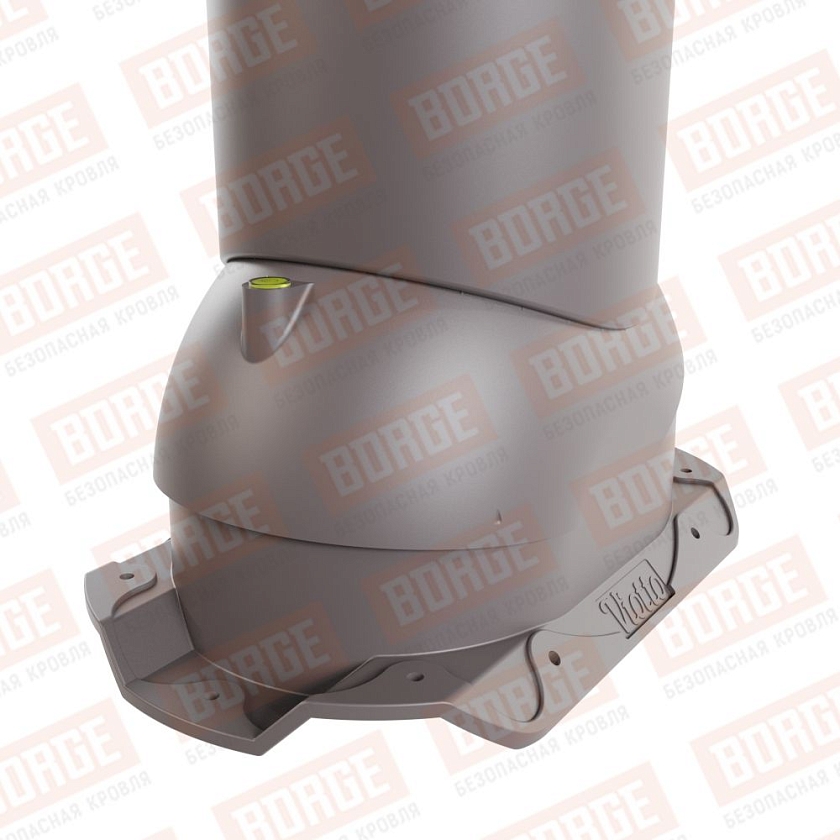 Труба вентиляционная Viotto, для профнастила С20, d-150мм, неутепленная, серо-коричневый (RAL 8019)