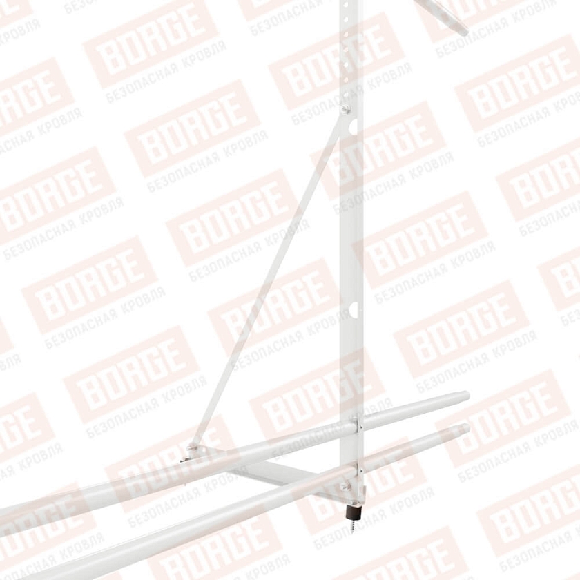 Ограждение декоративное NewLine H-120см, 3м, сигнально-белый (RAL 9003), с двумя доп. трубами