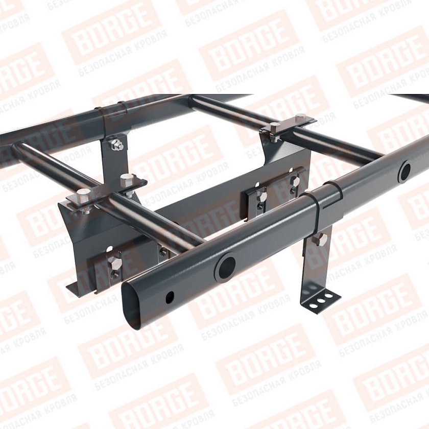 Комплект лестница кровельная BORGE 1,8м, для фальцевой кровли, антрацитово-серый (RAL 7016)