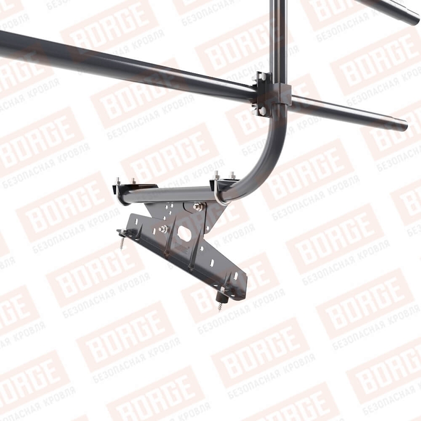 Ограждение кровельное BORGE H-60см, 3м, серый графит (RAL 7024 matt)