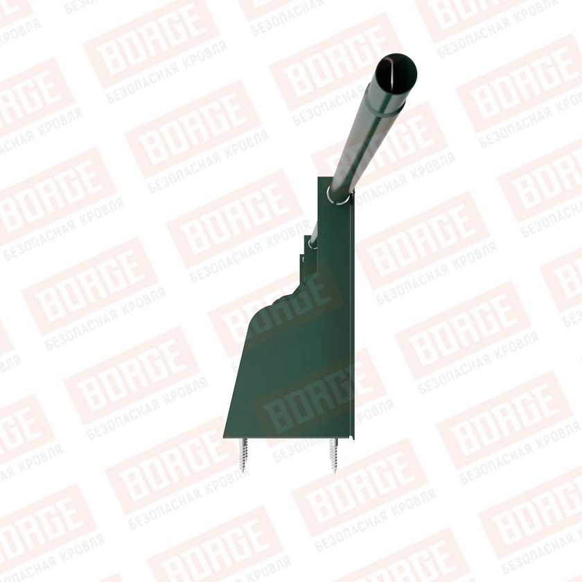 Ограждение плоских кровель Русский Рубеж Н-30, 3м, верхнее крепление, зеленый мох (RAL 6005)