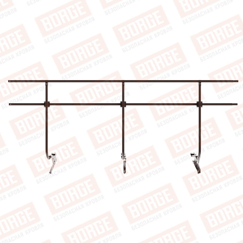 Ограждение кровельное BORGE H-120см, 3м, окрашенный (NL-807)