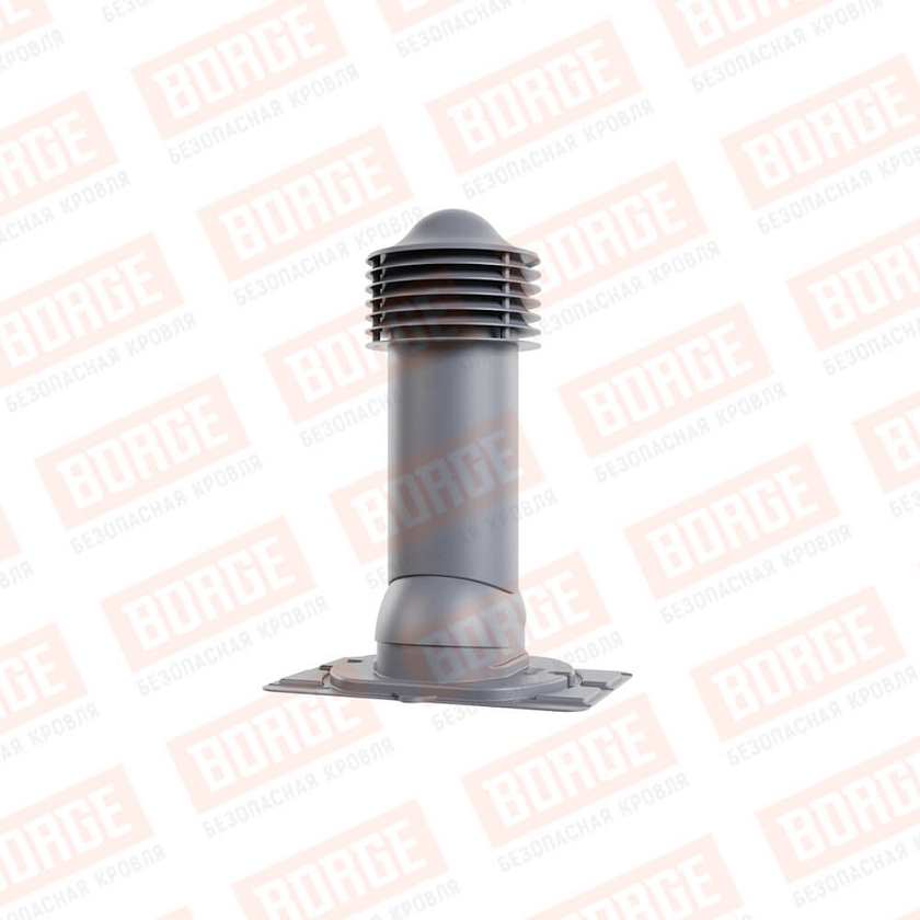 Труба вентиляционная Viotto с универсальным проходным элементом, d-150мм, утепленная, серый графит (RAL 7024)