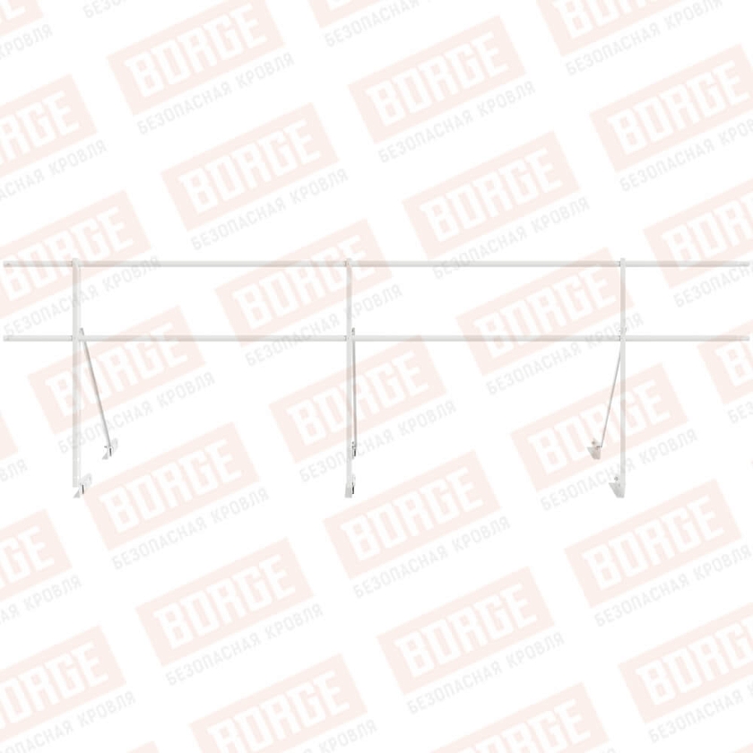 Ограждение декоративное NewLine H-90см, 3м, для фальцевой кровли, сигнально-белый (RAL 9003)