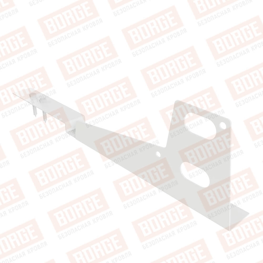Универсальный кронштейн BORGE, для композитной черепицы, оцинк., сигнально-белый (RAL 9003)