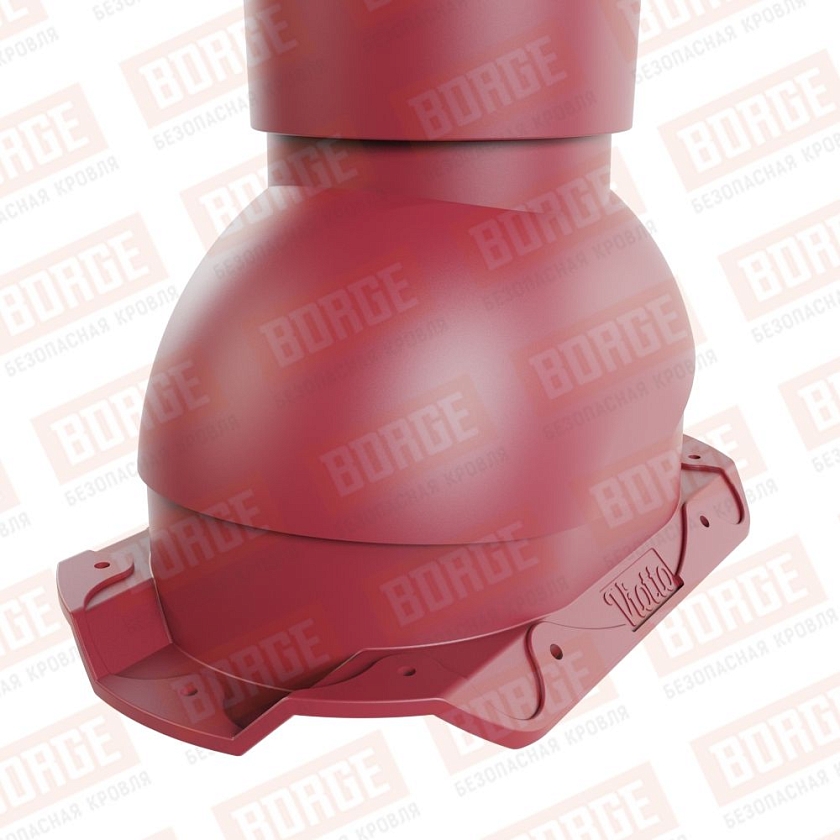 Труба вентиляционная Viotto, для профнастила С20, d-110мм, h-550мм, утепленная, красное вино (RAL 3005)