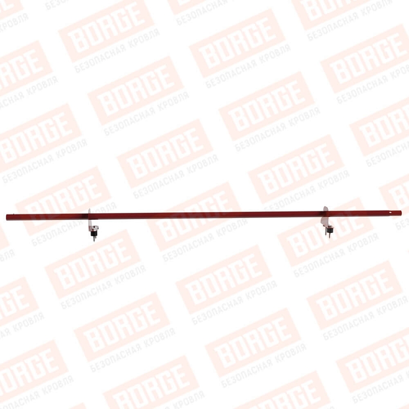 Снегозадержатель однотрубчатый NewLine 1,5м, D-25мм, 2 опоры, коричнево-красный (RAL 3011)