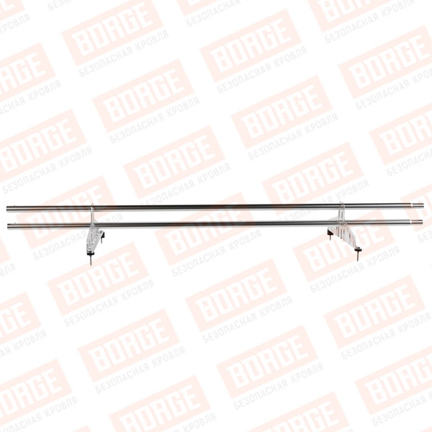 Снегозадержатель трубчатый Русский Рубеж D-25мм, 1,5м, 2 опоры, цинк