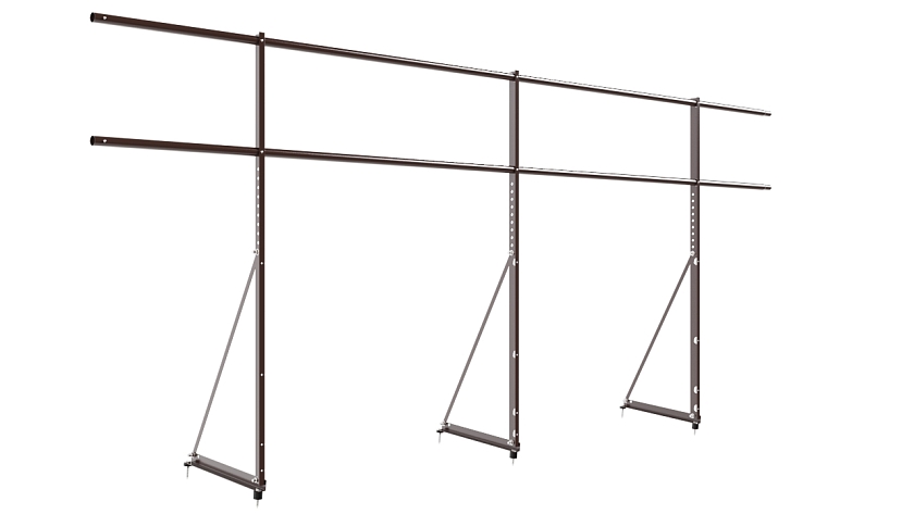 Ограждение кровельное NewLine H-120см, 3м, коричневый шоколад (RAL 8017)