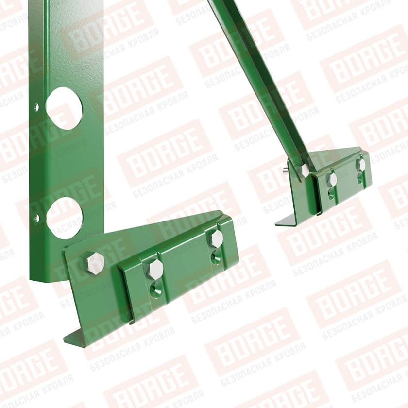 Ограждение декоративное NewLine H-60см, 3м, для фальцевой кровли, лиственно-зеленый (RAL 6002)