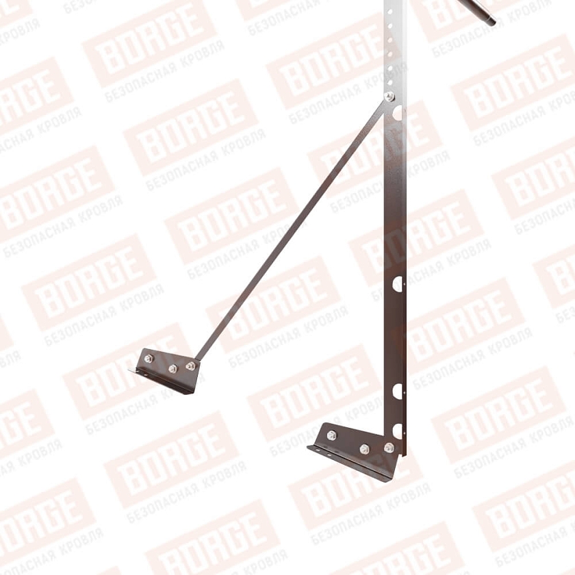 Ограждение декоративное NewLine H-120см, 3м, для фальцевой кровли, коричневый шоколад (RAL 8017)