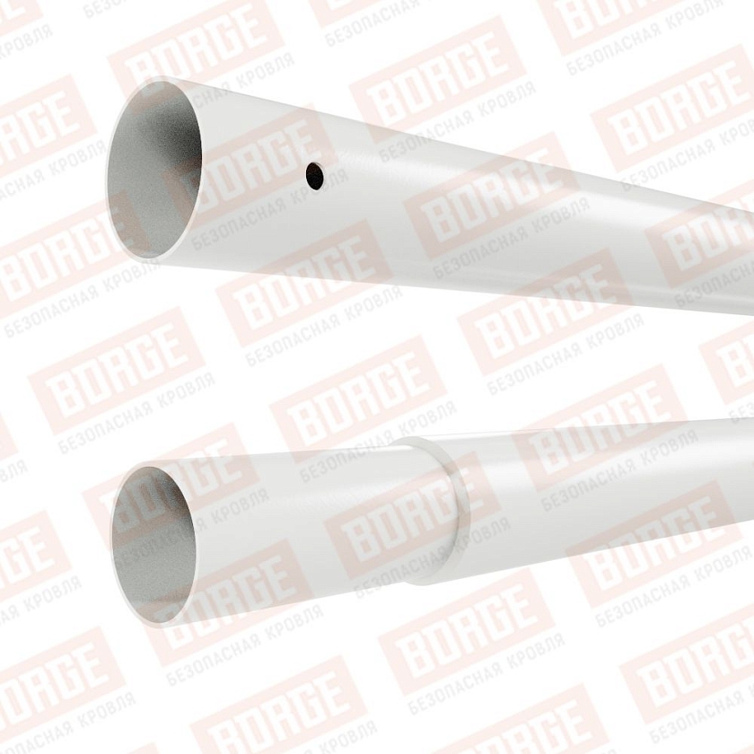 Труба Русский Рубеж D-25мм, 3м, оцинк., сигнально-белый (RAL 9003)