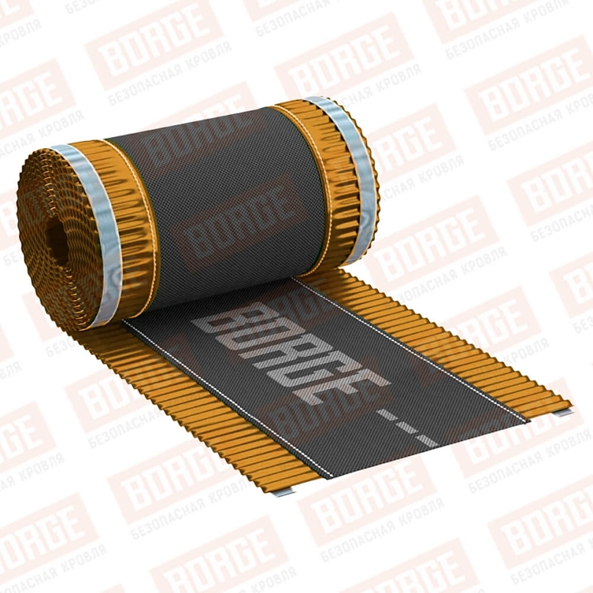 Лента коньковая BORGE 310мм*5м, терракотовый (RAL 8004)