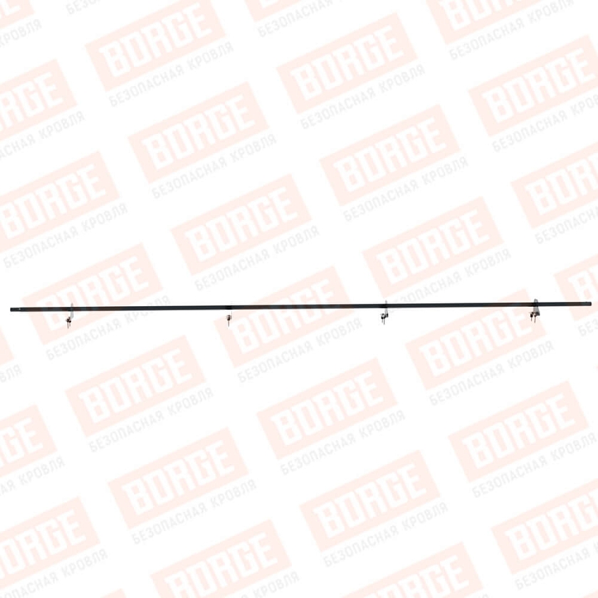 Снегозадержатель однотрубчатый NewLine 3м, D-25мм, 4 опоры, антрацитово-серый (RAL 7016)