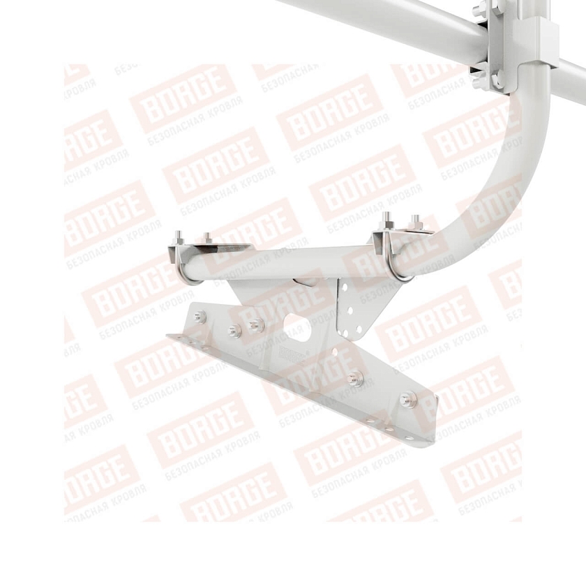 Ограждение кровельное BORGE H-60см, 3м, для фальцевой кровли, сигнально-белый (RAL 9003)