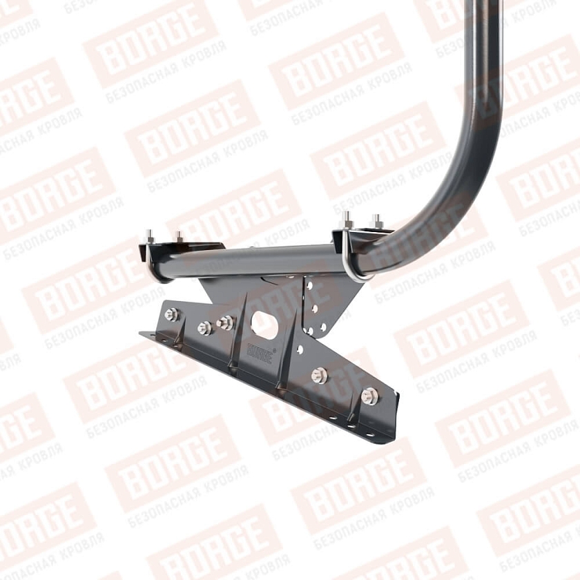 Ограждение кровельное BORGE H-90см, 3м, для фальцевой кровли, антрацитово-серый (RAL 7016)