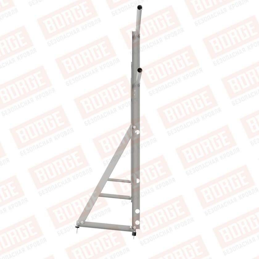 Ограждение кровельное Русский Рубеж H-120см, 3м, бело-алюминиевый (RAL 9006)