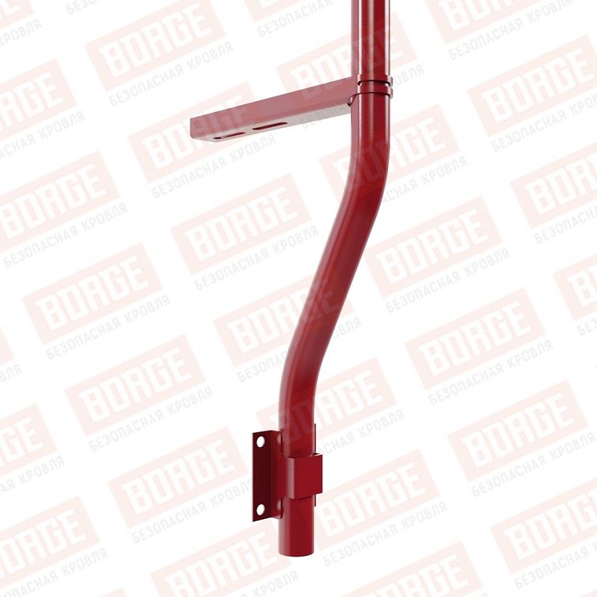 Ограждение парапетное BORGE H-120см, 3м, рубиново-красный (RAL 3003)