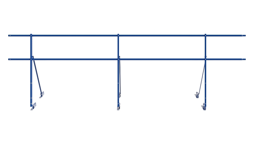 Ограждение кровельное NewLine H-90см, 3м, для фальцевой кровли, сигнально-синий (RAL 5005)