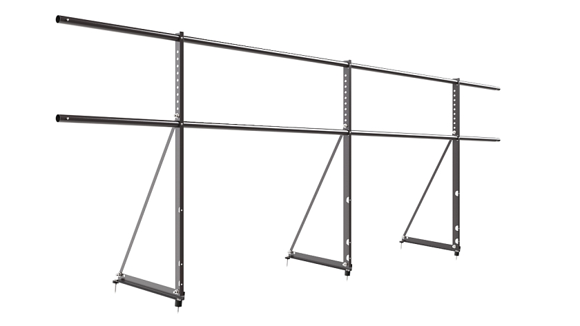 Ограждение кровельное NewLine H-90см, 3м, серо-коричневый (RAL 8019)