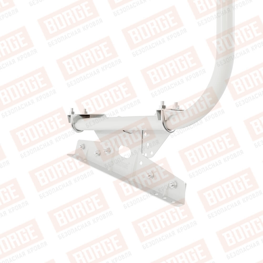 Ограждение кровельное BORGE H-120см, 3м, для фальцевой кровли, сигнально-белый (RAL 9003)