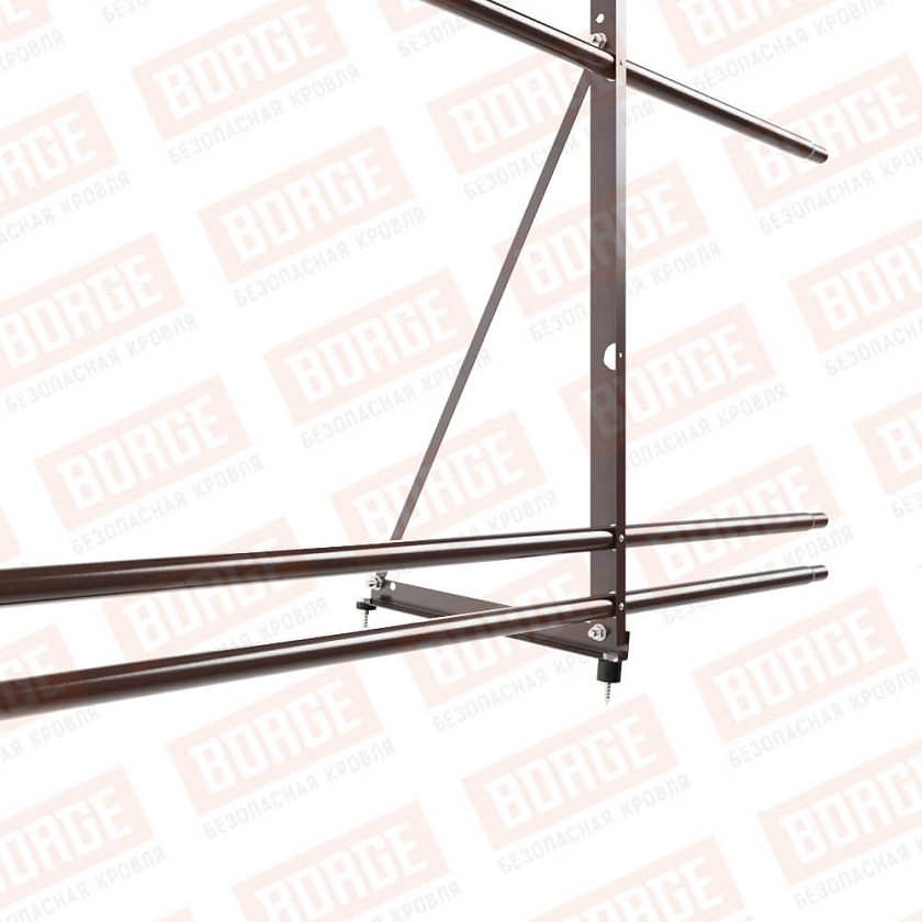 Ограждение декоративное NewLine H-90см, 3м, окрашенный (NL-807), с двумя доп. трубами