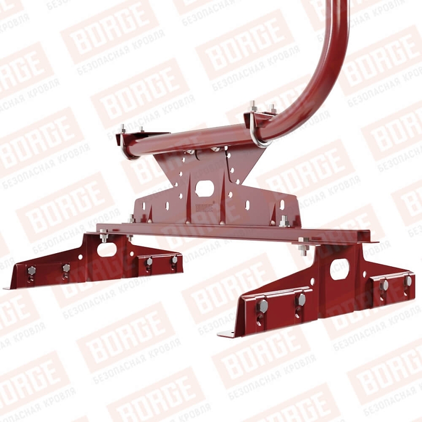 Ограждение кровельное BORGE H-90см, 3м, для параллельного фальца, коричнево-красный (RAL 3011)