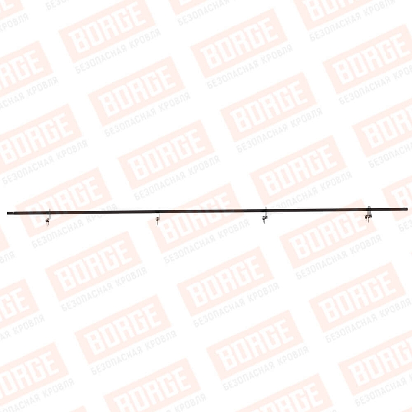 Снегозадержатель однотрубчатый NewLine 3м, D-25мм, 4 опоры, серо-коричневый (RR 32)