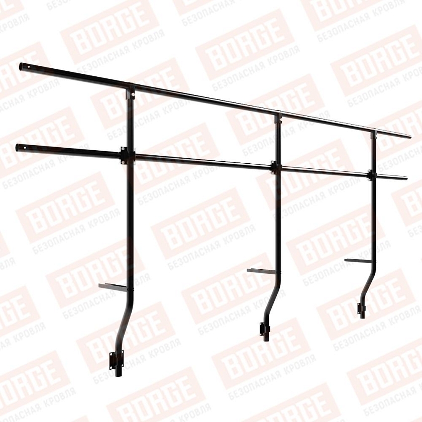 Ограждение парапетное BORGE H-90см, 3м, чёрный (RAL 9005 matt)