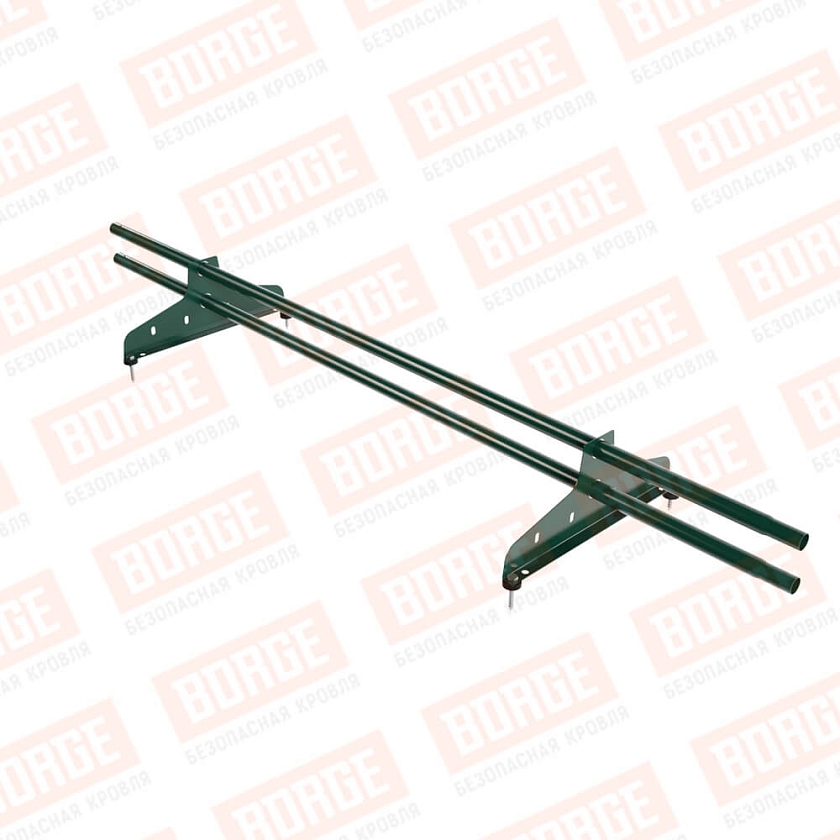 Снегозадержатель трубчатый NewLine 1,5м, D-25мм, 2 опоры, зеленый мох (RAL 6005)