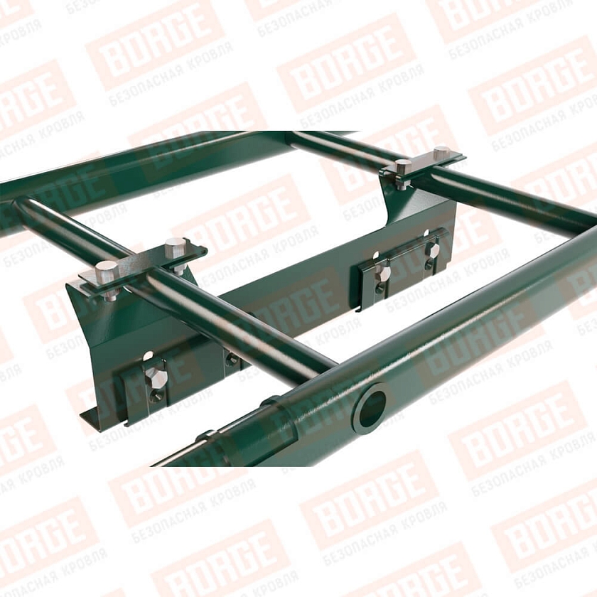 Комплект лестница кровельная BORGE 2,7м, для фальцевой кровли, зеленый мох (RAL 6005)