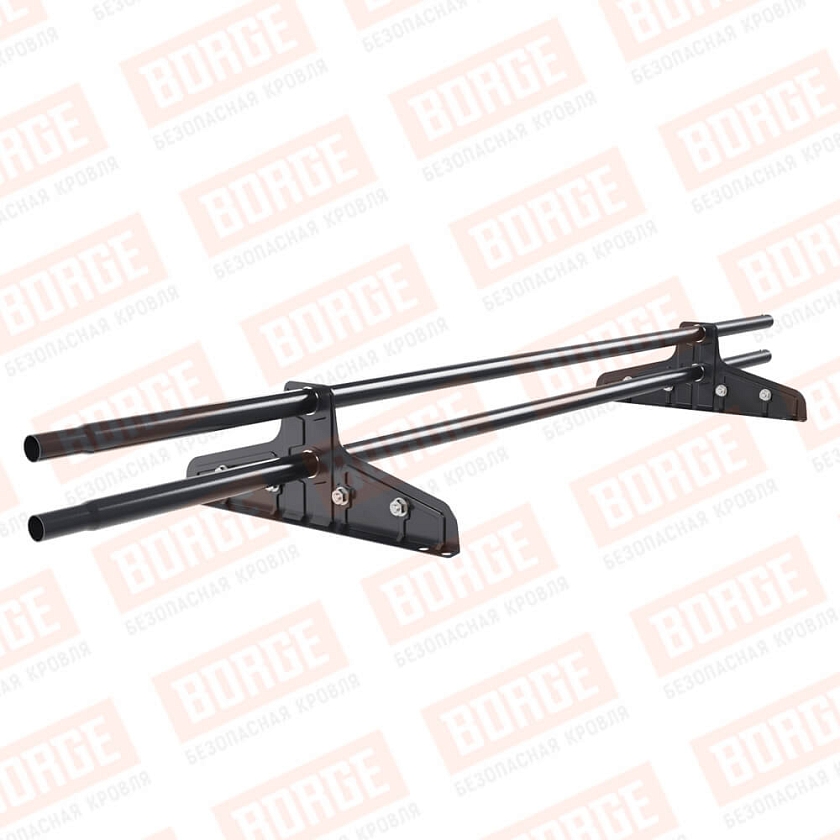 Снегозадержатель трубчатый Русский Рубеж D-25мм, 1,5м, 2 опоры, для фальц. кров., серый графит (RAL 7024)