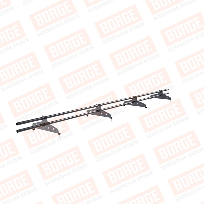 Снегозадержатель трубчатый NewLine 3м, D-25мм, 4 опоры, серый графит (RAL 7024)