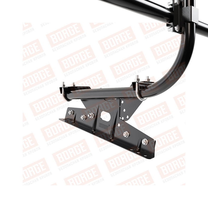 Ограждение кровельное BORGE H-60см, 3м, для фальцевой кровли, чёрный (RAL 9005 matt)