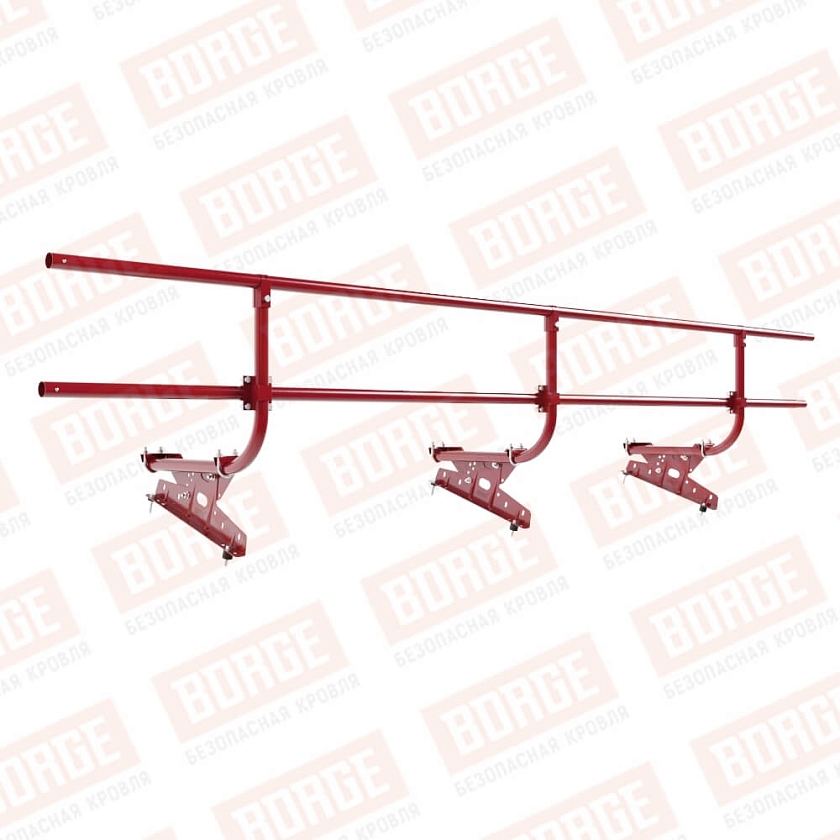 Ограждение кровельное BORGE H-60см, 3м, рубиново-красный (RAL 3003)