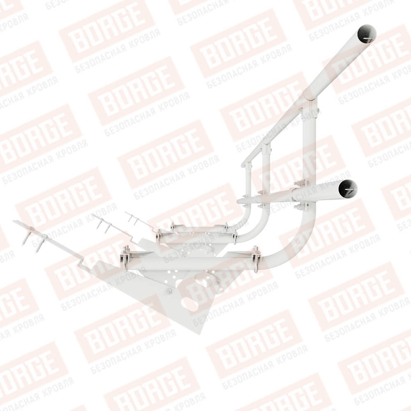 Ограждение кровельное BORGE H-60см, 3м, для композитной черепицы, сигнально-белый (RAL 9003)