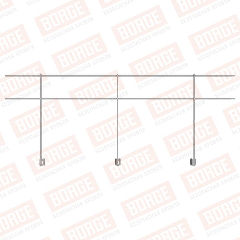 Ограждение парапетное NewLine H-120см, 3м, сигнально-серый (RAL 7004)