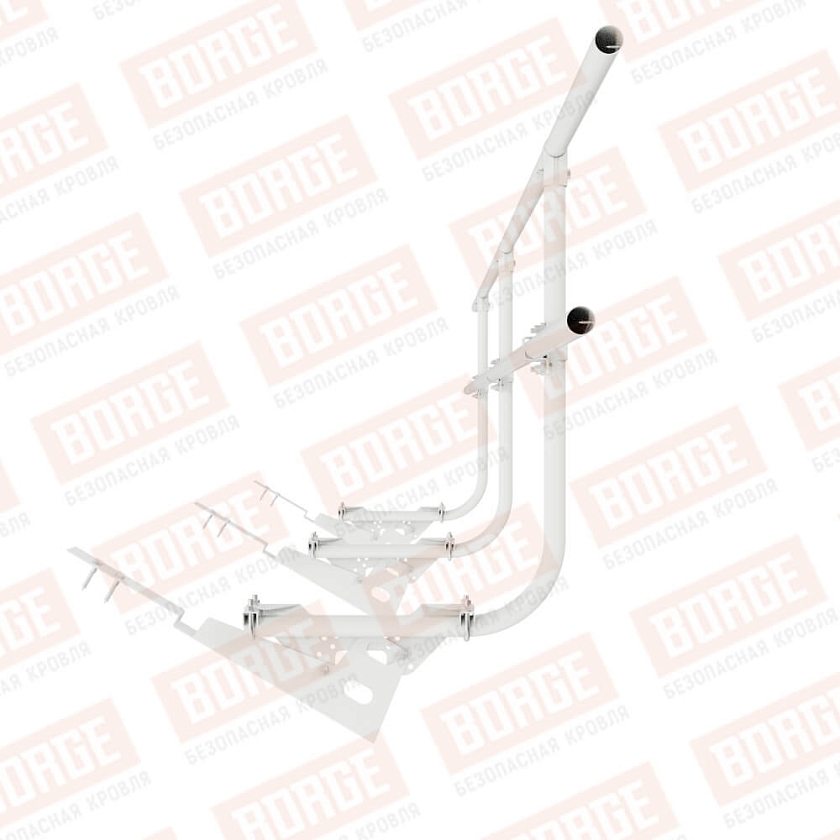 Ограждение кровельное BORGE H-90см, 3м, для композитной черепицы, сигнально-белый (RAL 9003)