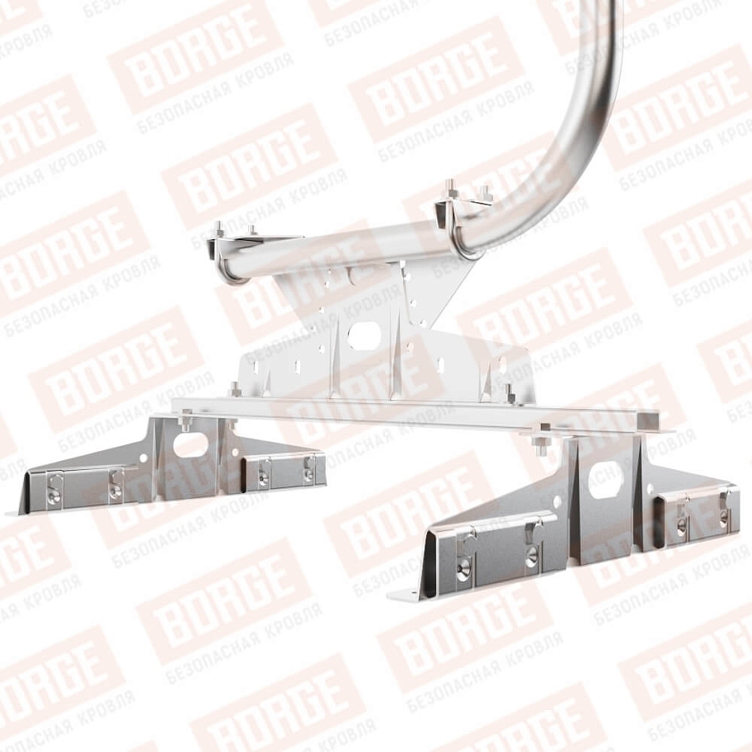 Ограждение кровельное BORGE H-90см, 3м, для параллельного фальца, цинк