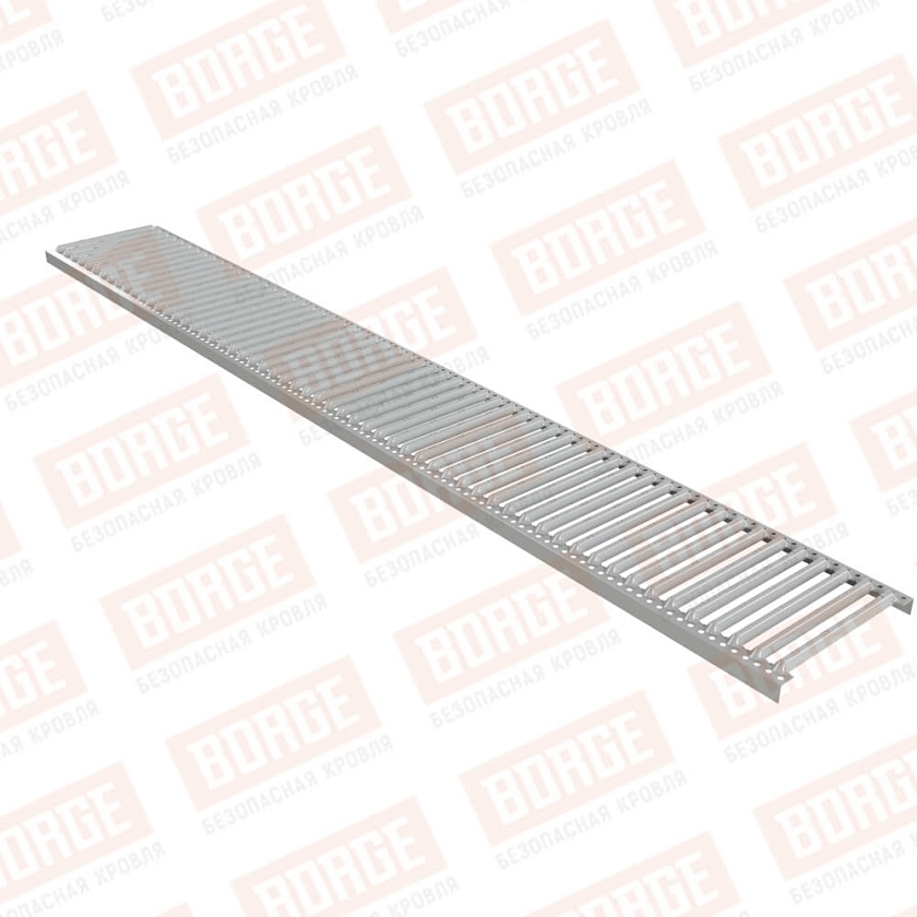 Платформа переходного мостика Русский Рубеж 2,5м, бело-алюминиевый (RAL 9006)