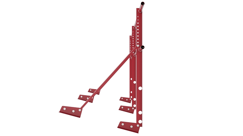 Ограждение кровельное NewLine H-90см, 3м, для фальцевой кровли, рубиново-красный (RAL 3003)