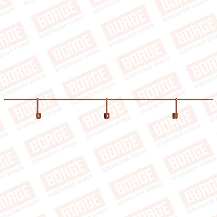 Ограждение парапетное NewLine H-30см, 3м, терракотовый (RAL 8004)