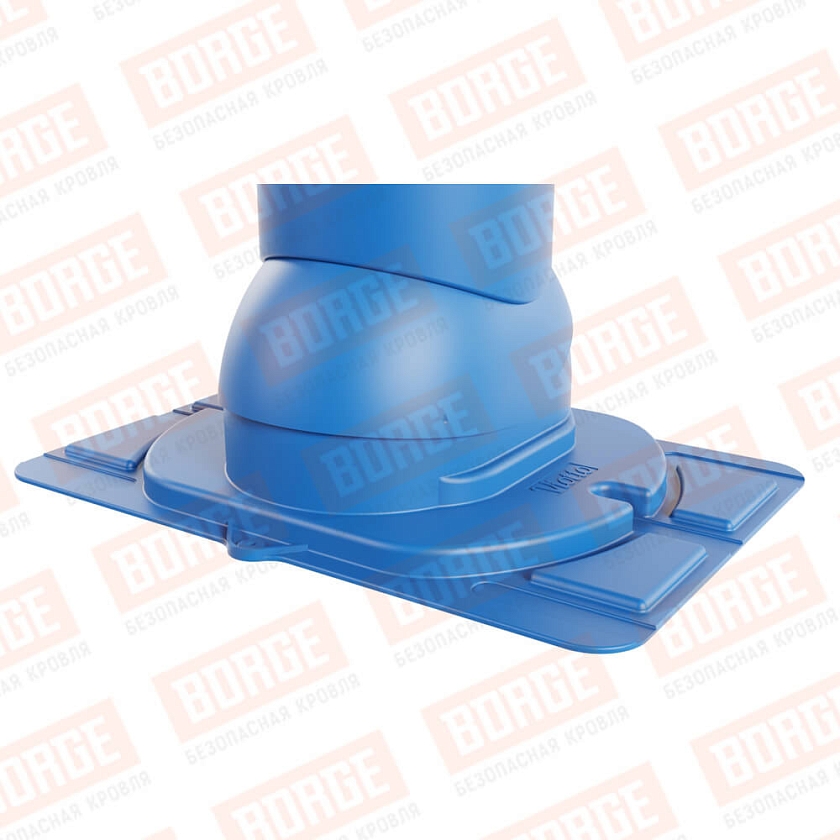 Роторная вентиляция Viotto с универсальным проходным элементом, d-125мм, утепленная, сигнально-синий (RAL 5005)