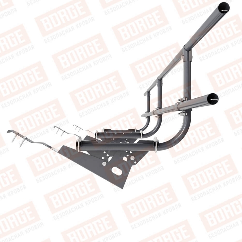 Ограждение кровельное BORGE H-60см, 3м, для черепичной кровли, серый графит (RAL 7024 matt)